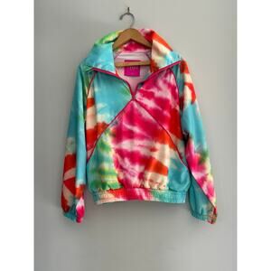 TEREZ 
Tie-Dye Half-Zip Jacket